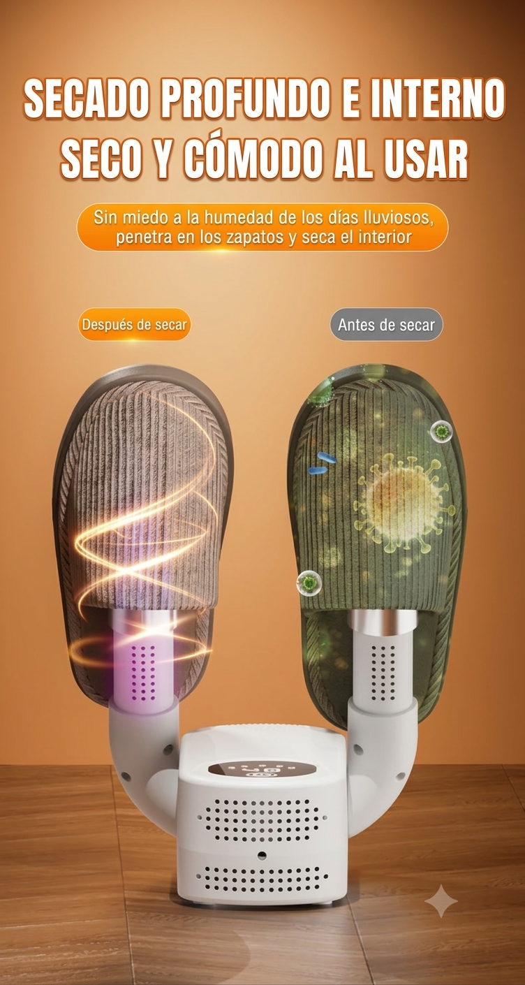 Secador de Zapatos Eléctrico para el Hogar – Secado Rápido, Calentamiento y Desodorización