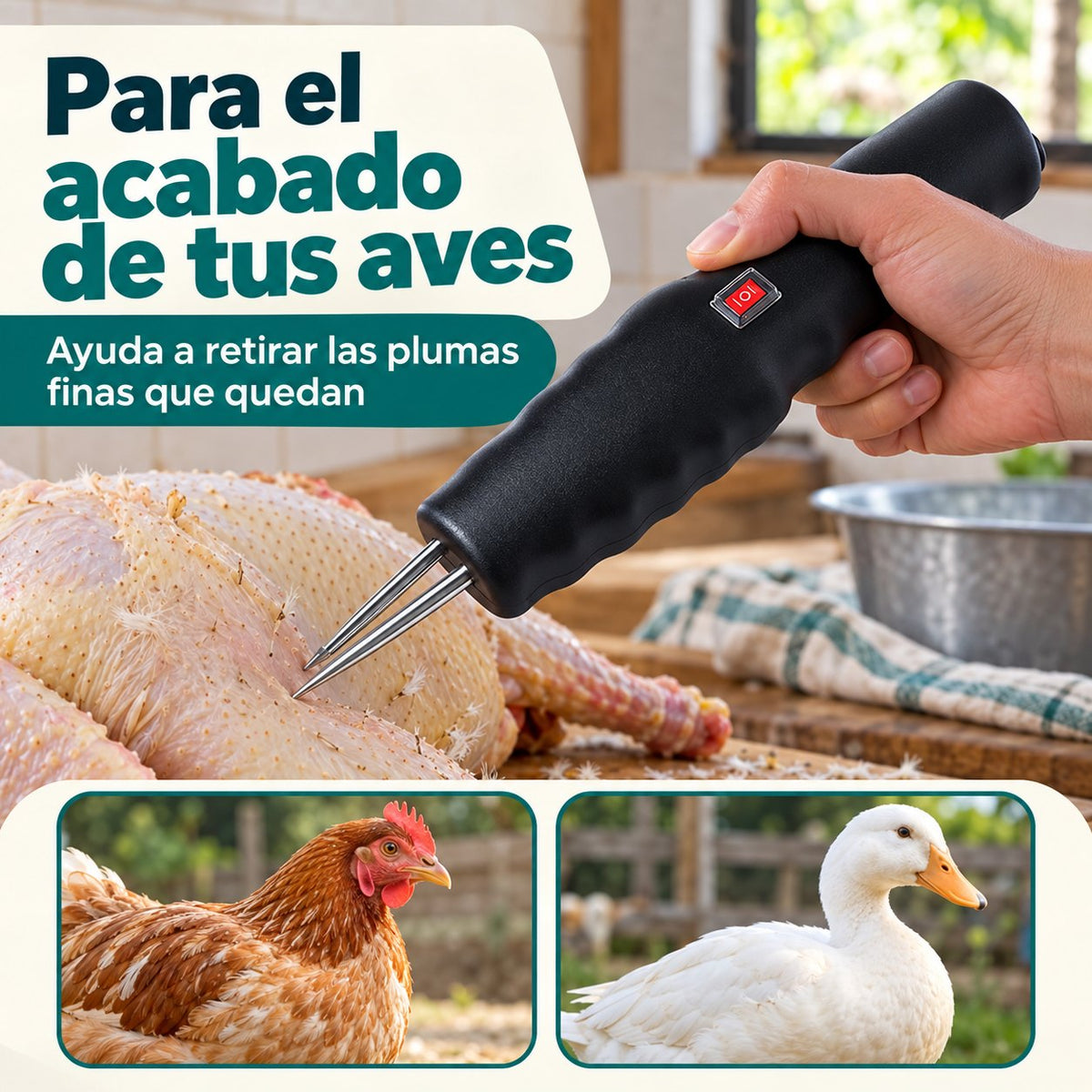 Desplumadora eléctrica de mano Orvenisa