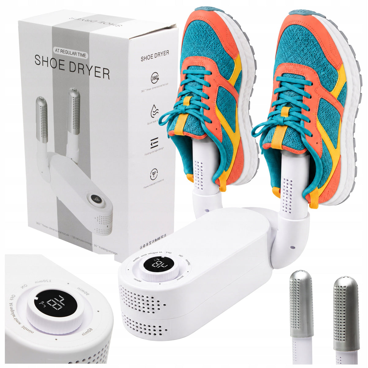 Secador de Zapatos Eléctrico para el Hogar – Secado Rápido, Calentamiento y Desodorización